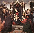 Piero Di Cosimo Canvas Paintings - Mystical Marriage of St Catherine of Alexandria